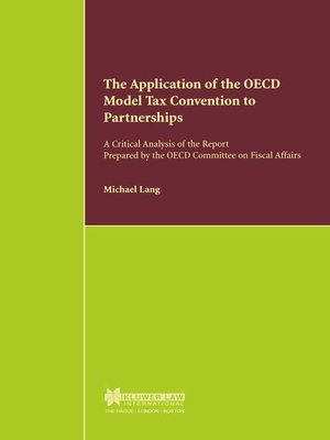 cover image of The Application of the OECD Model Tax Convention to Partnerships